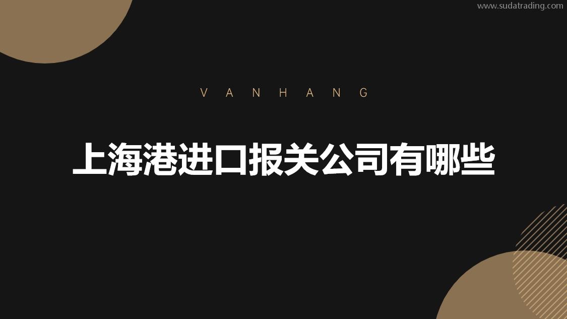 上海港进口报关公司有哪些?上海报关公司推荐